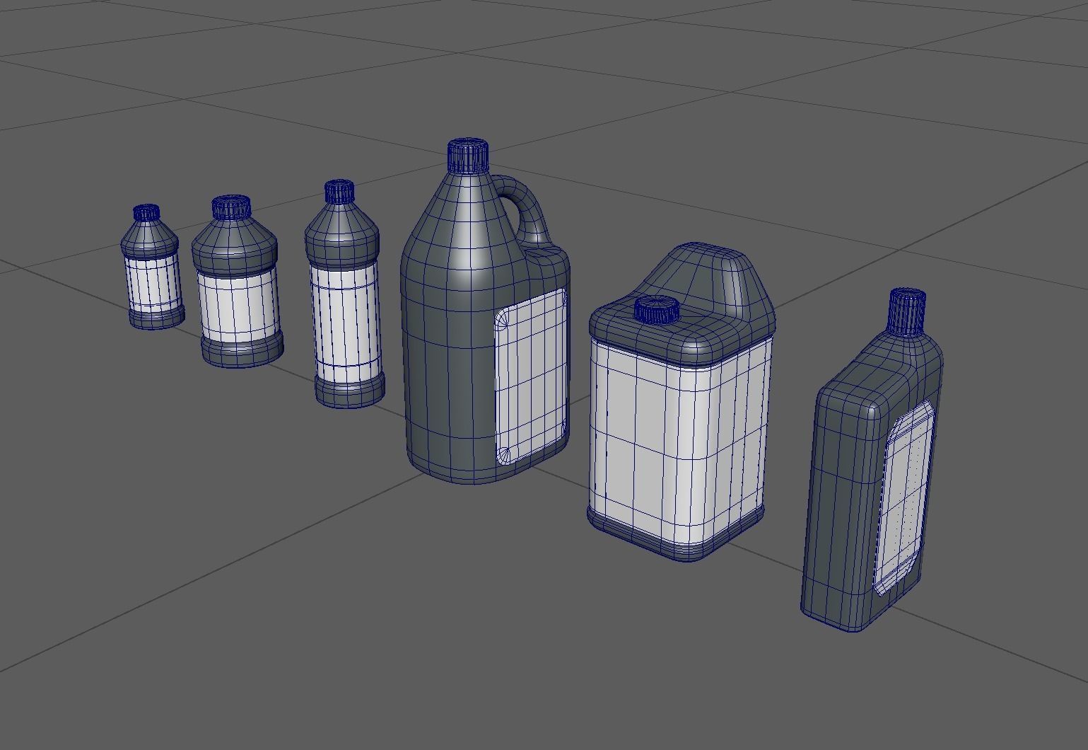 BottleA high-poly model set of plastic bottles 3D model_1