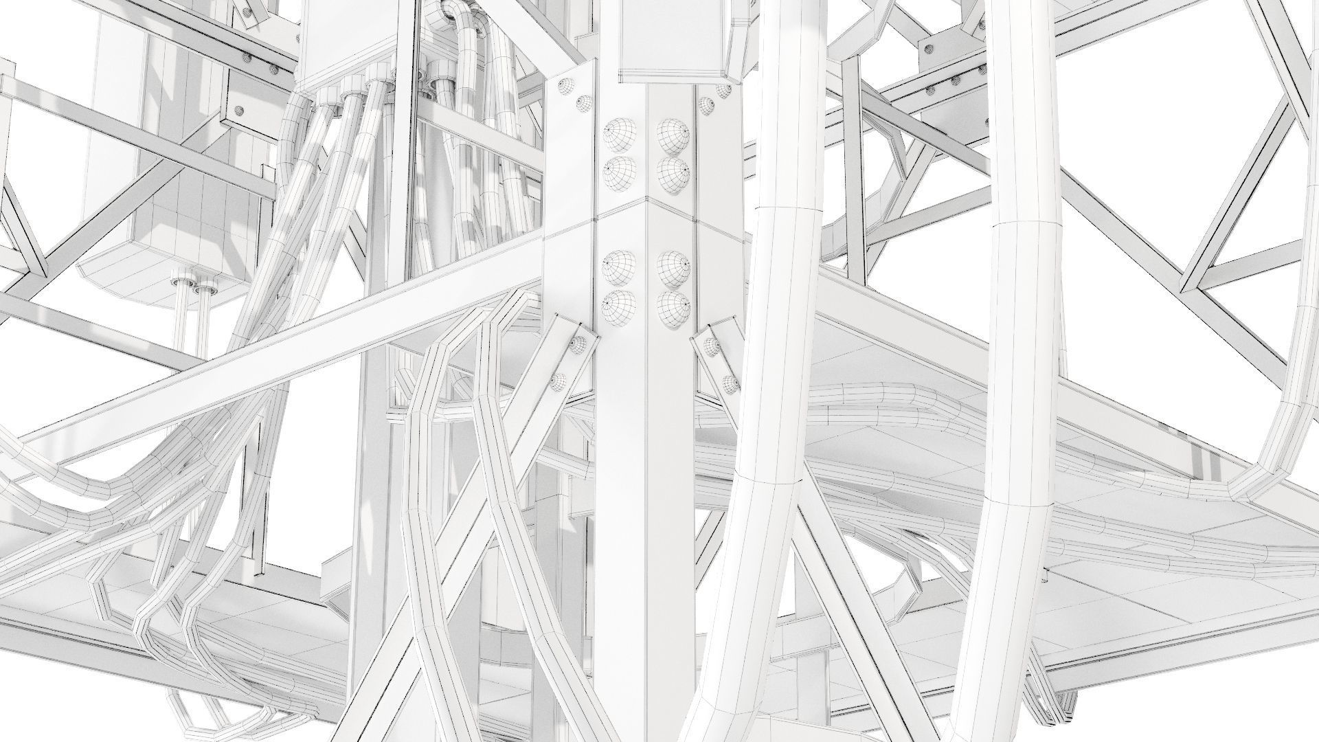 Radio Mast - Antenna Communication Tower  3D model_15