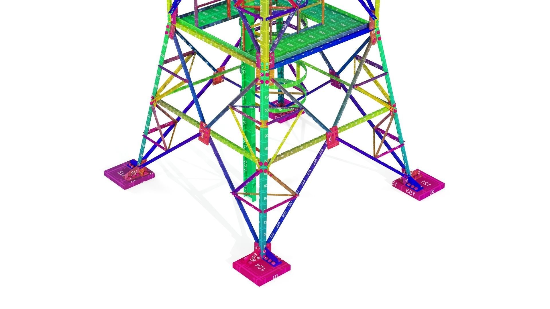Radio Mast - Antenna Communication Tower  3D model_24