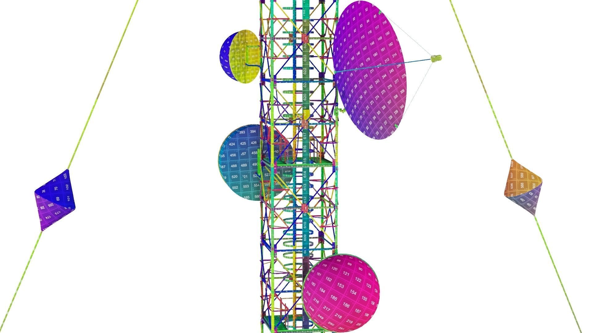 Radio Mast - Antenna Communication Tower  3D model_27