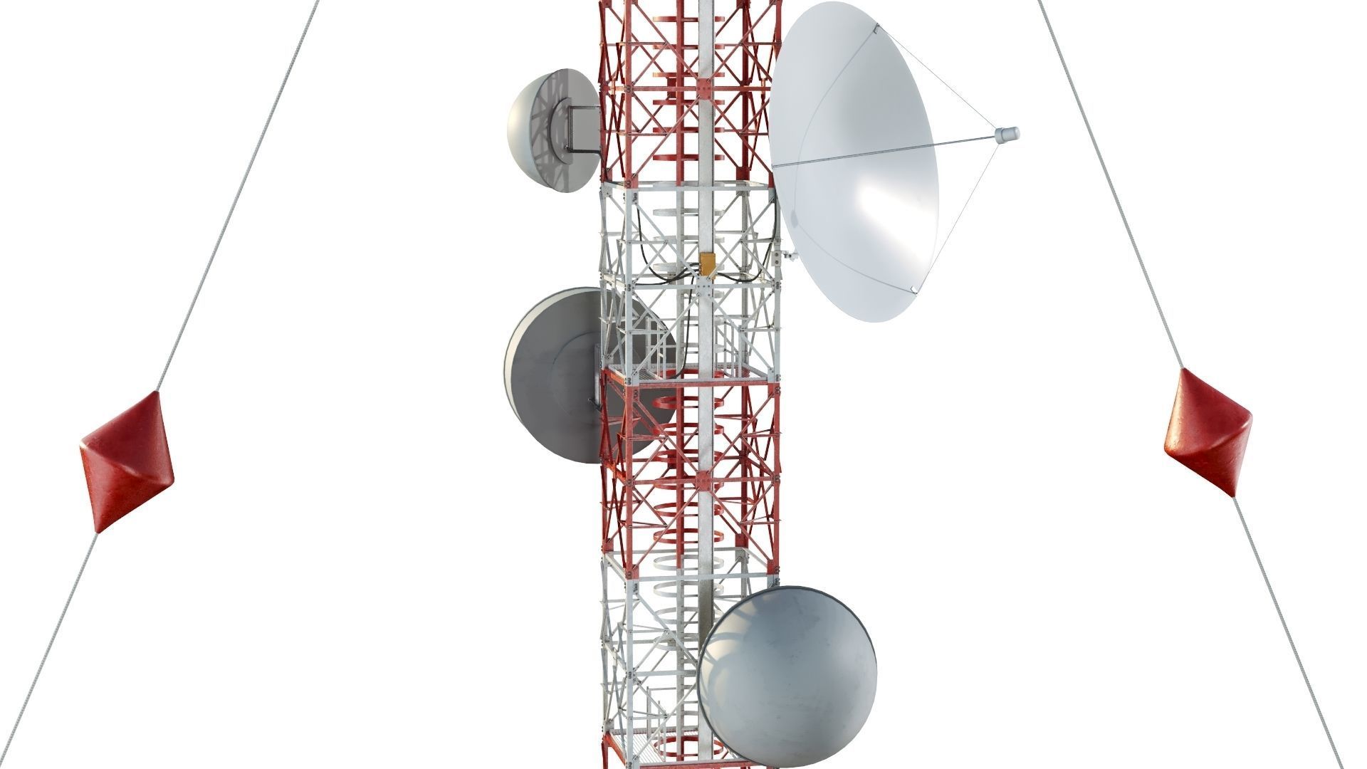 Radio Mast - Antenna Communication Tower  3D model_5