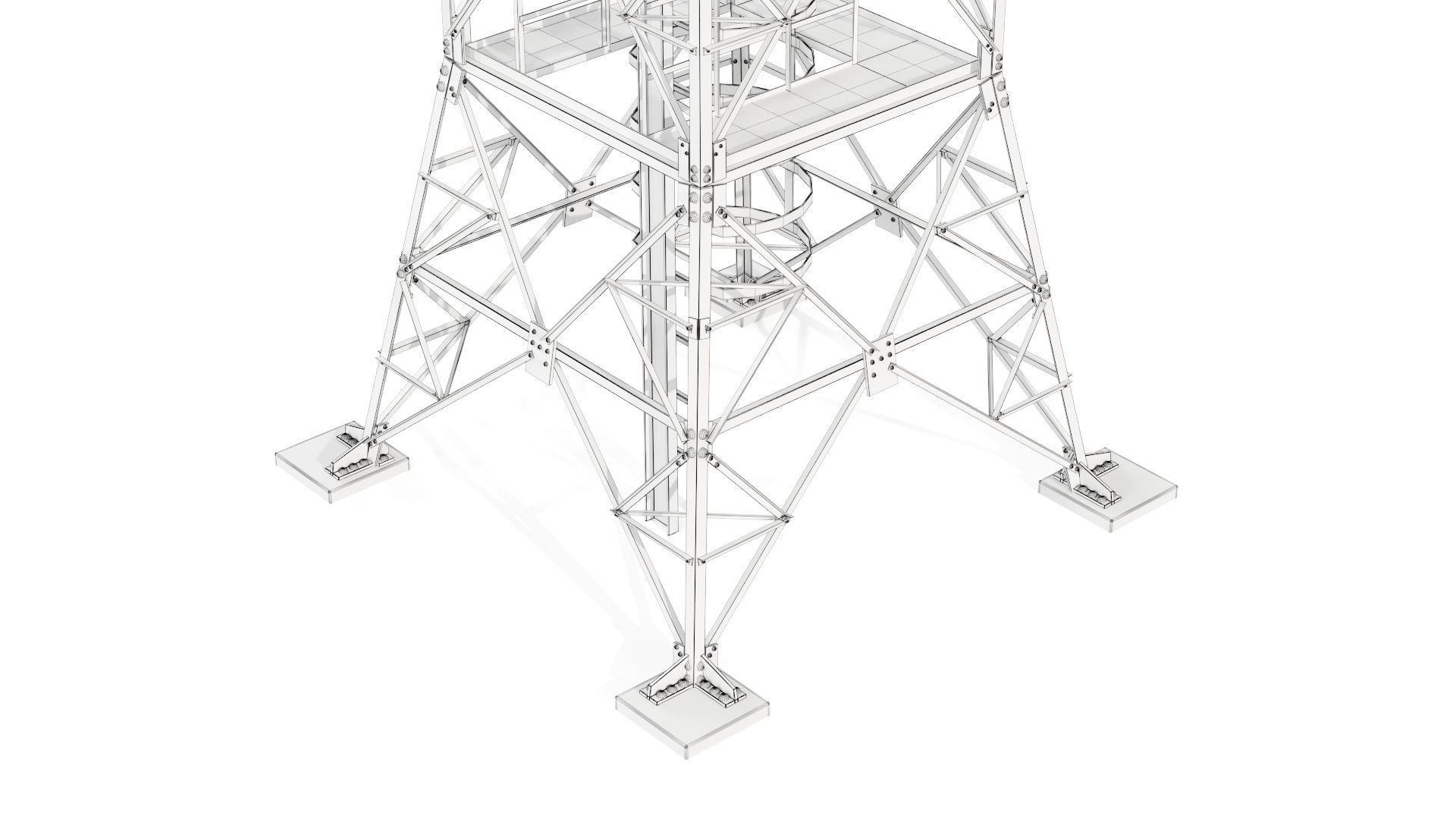 Radio Mast - Antenna Communication Tower  3D model_21
