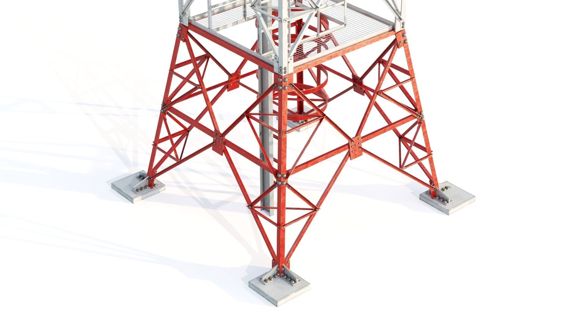 Radio Mast - Antenna Communication Tower  3D model_6