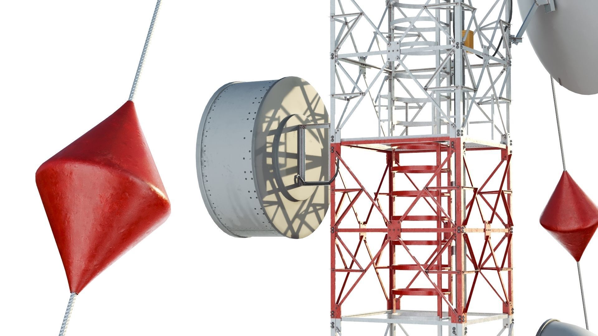 Radio Mast - Antenna Communication Tower  3D model_9