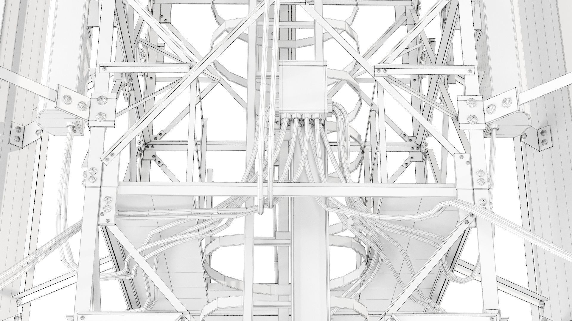 Radio Mast - Antenna Communication Tower  3D model_14