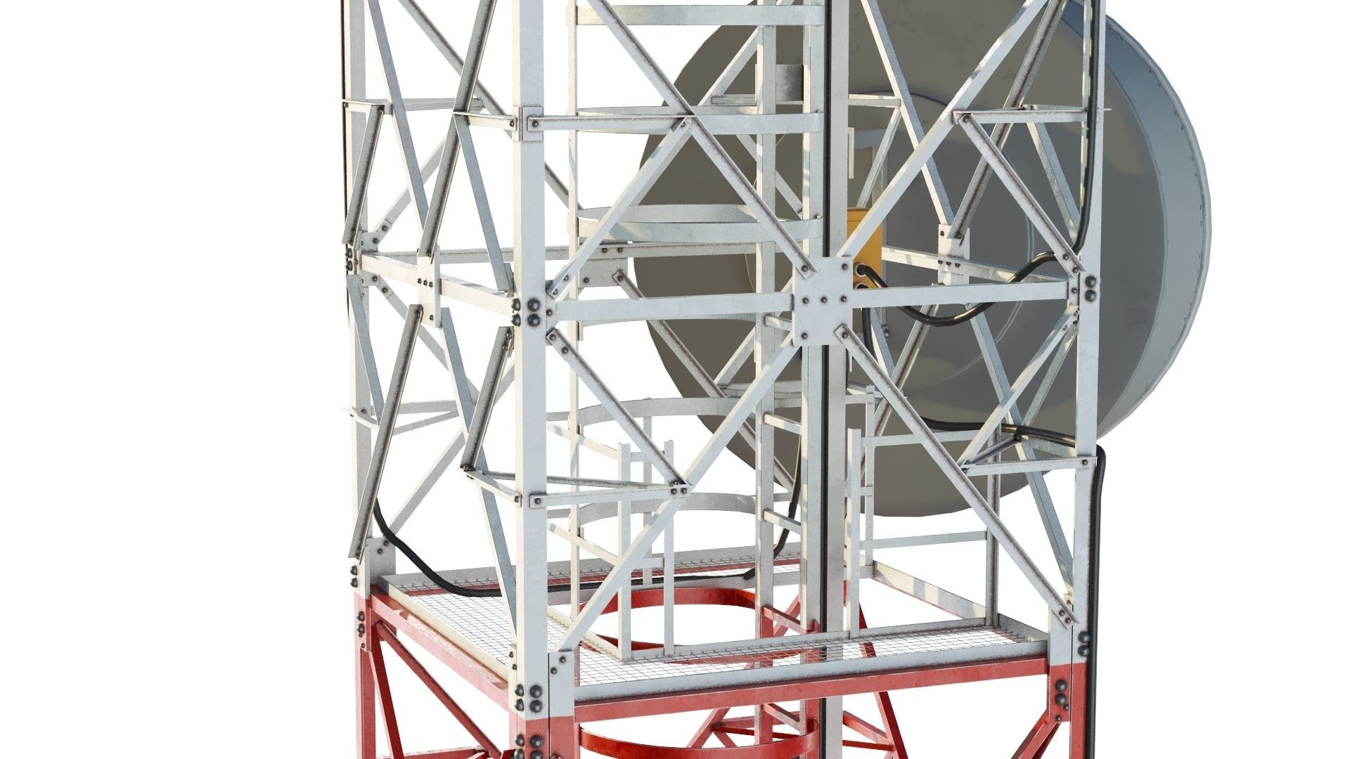 Radio Mast - Antenna Communication Tower  3D model_11