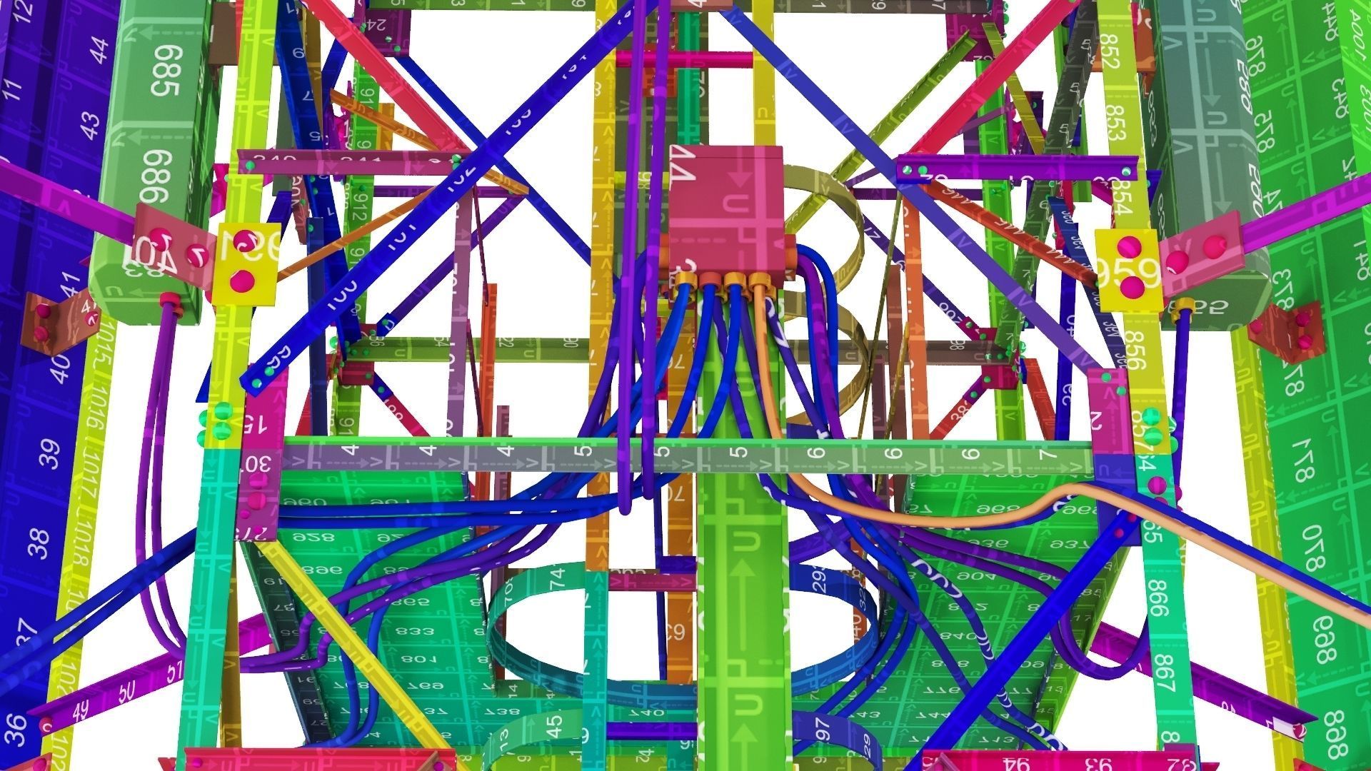 Radio Mast - Antenna Communication Tower  3D model_23