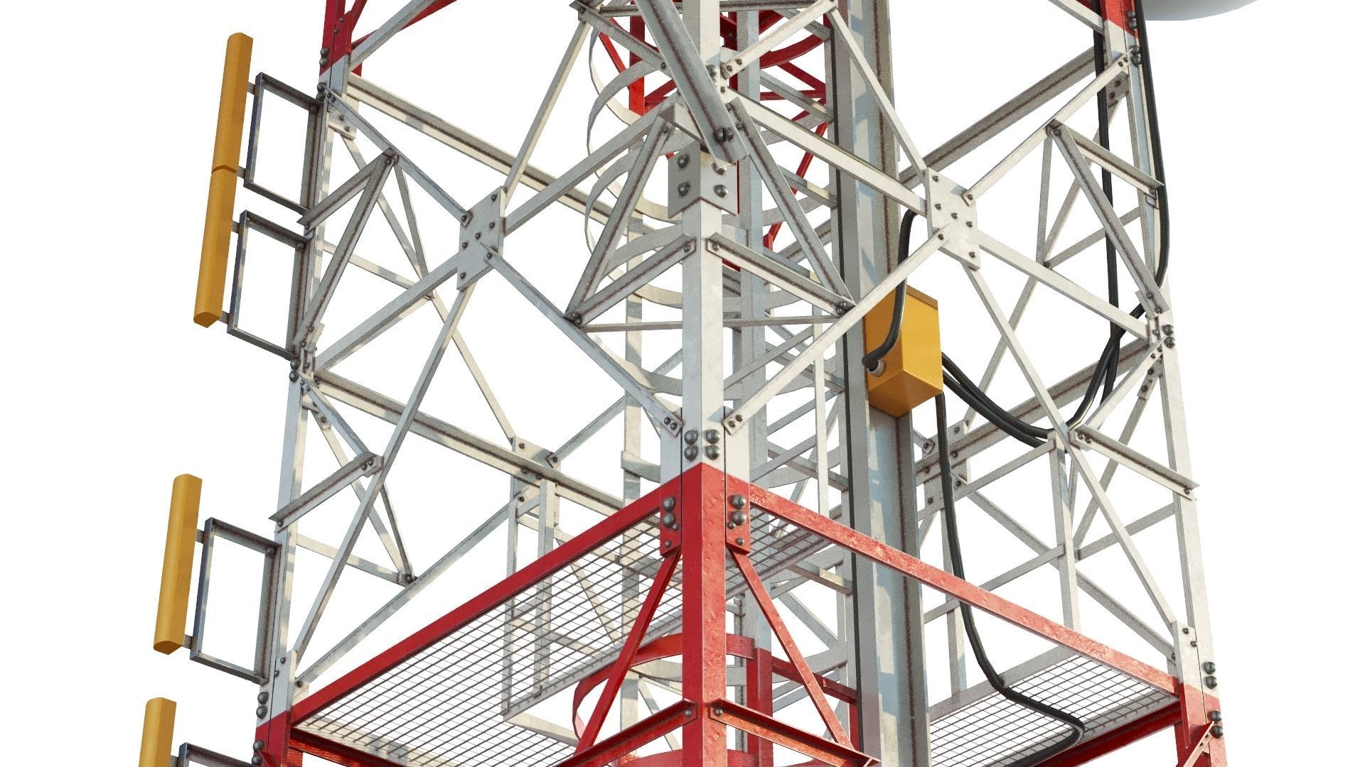 Radio Mast - Antenna Communication Tower  3D model_12
