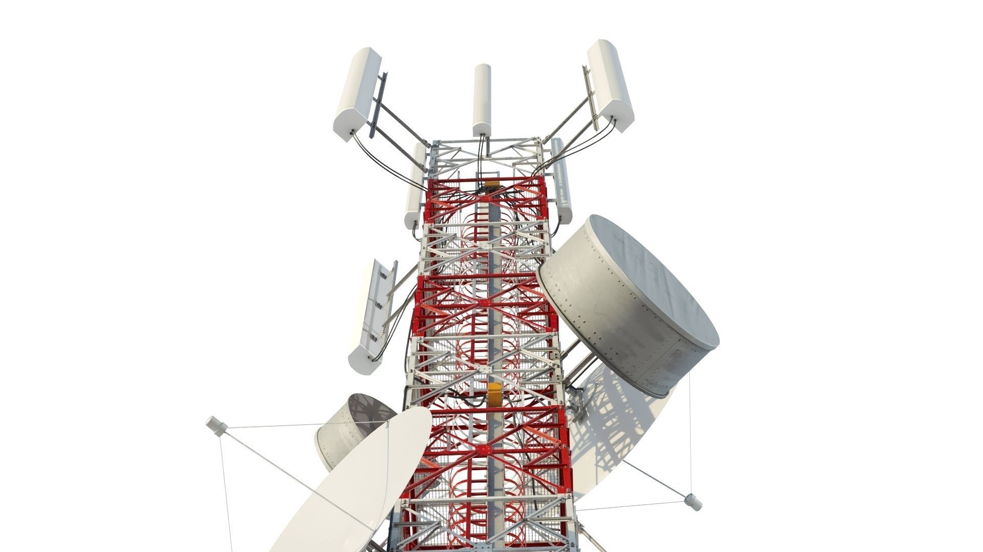 Radio Mast - Antenna Communication Tower  3D model_1