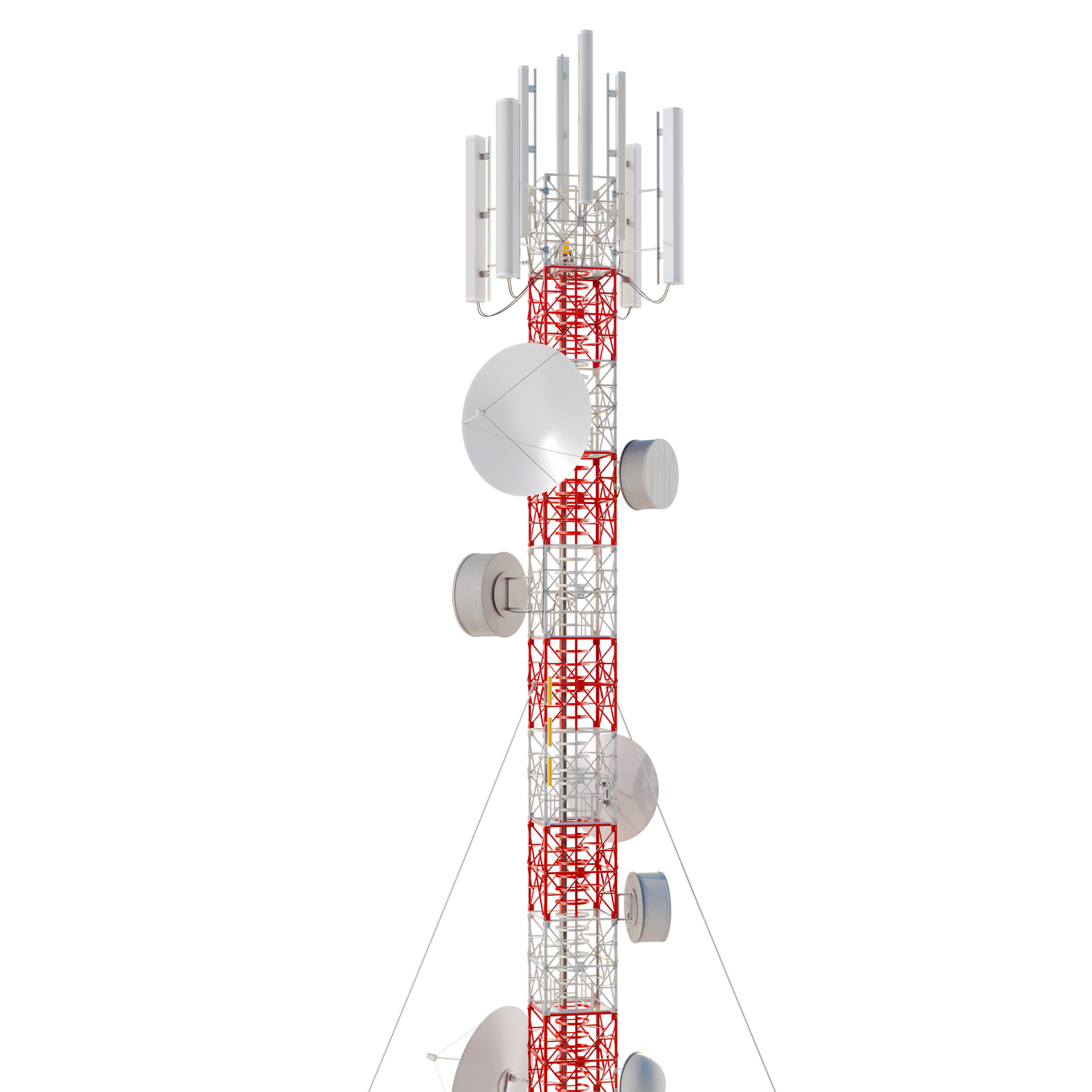 Radio Mast - Antenna Communication Tower  3D model_2