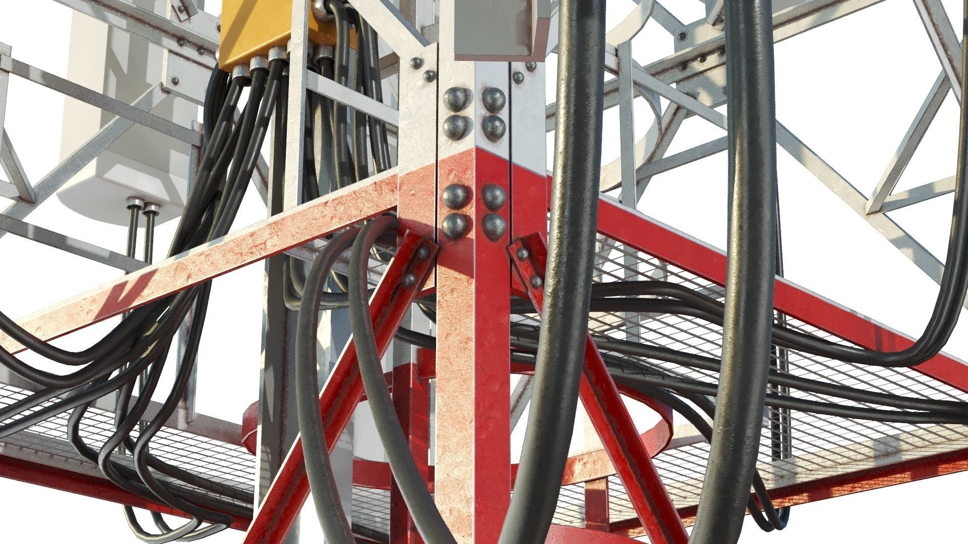 Radio Mast - Antenna Communication Tower  3D model_7