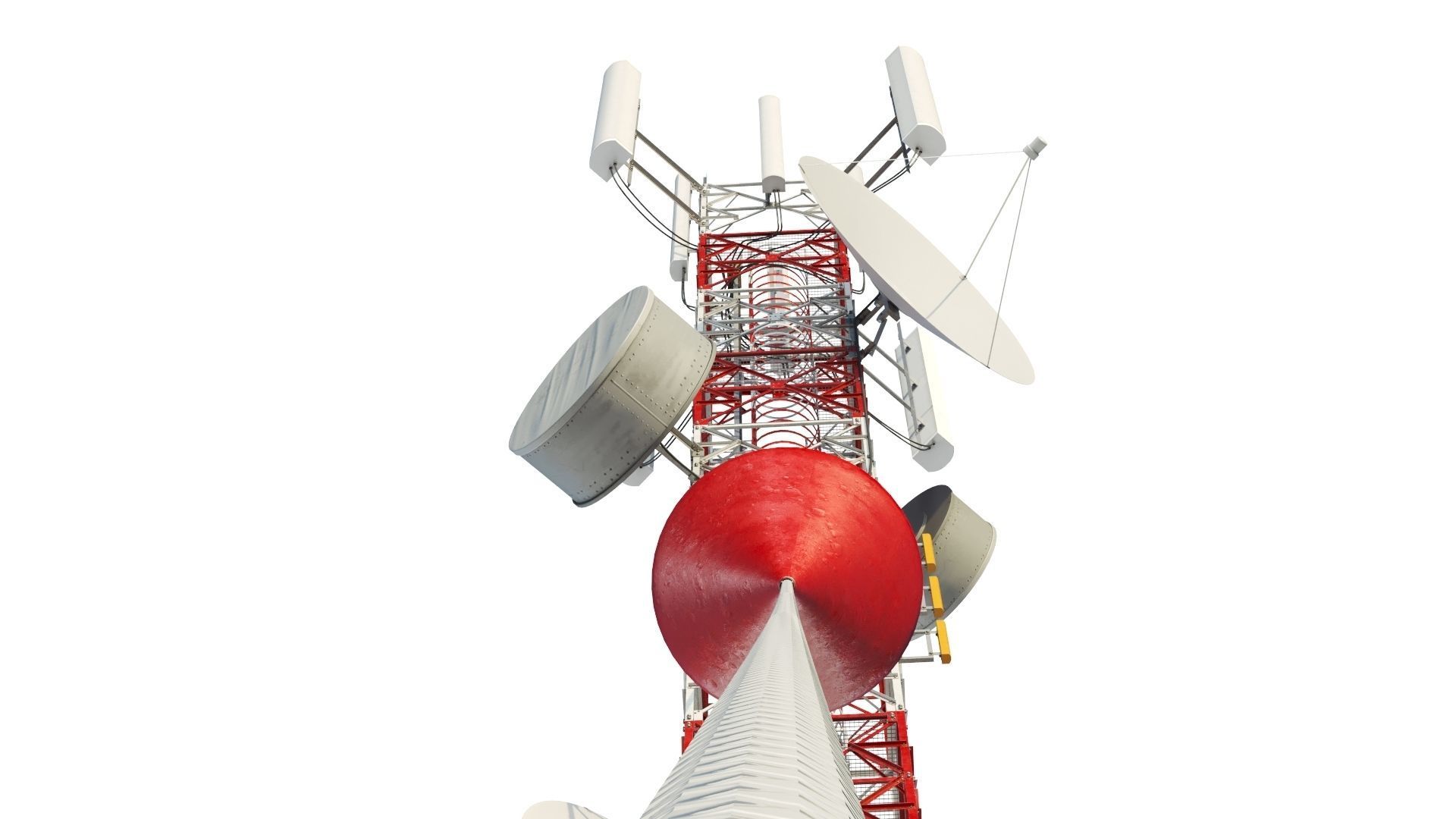 Radio Mast - Antenna Communication Tower  3D model_10