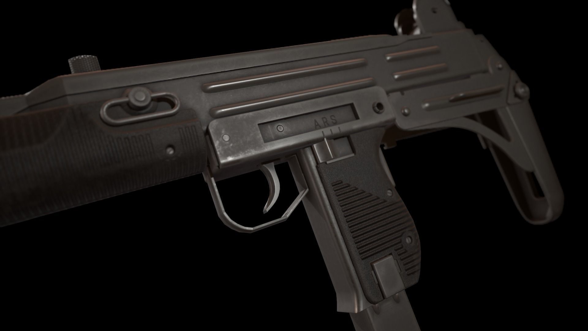  UZI Submachine Gun Low-poly 3D model_19