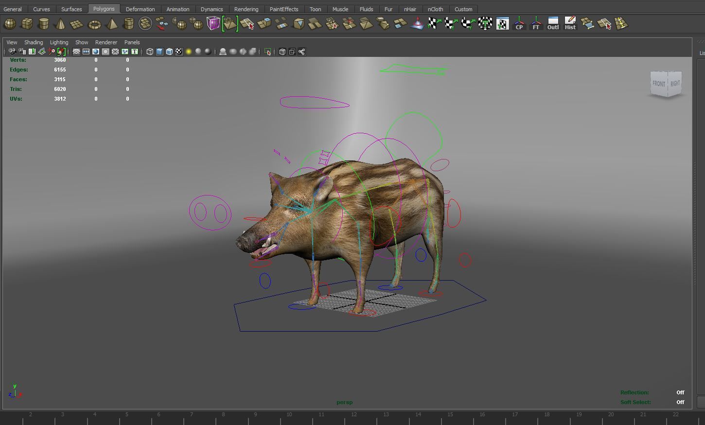 3D Boar Rigged 3D Models Low-poly 3D model_27