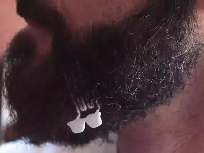 Sunglasses for beard - lateral wearing 3D print model
