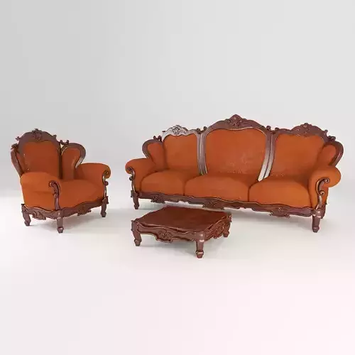 baroqueFurniture victorian sofa set