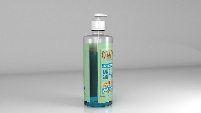 sanitizer bottle of hand soap 3D model