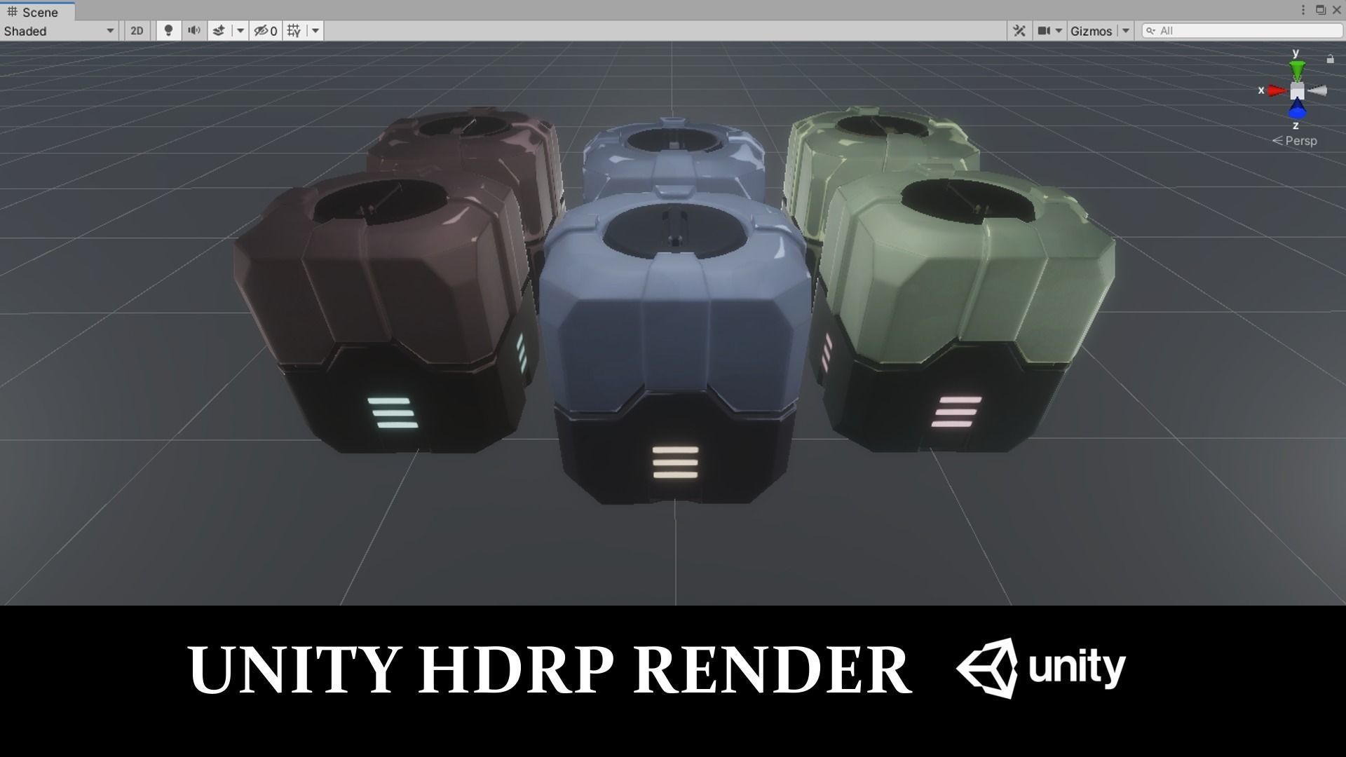 Stylized PBR Sci-Fi Crate Low-poly 3D model_8