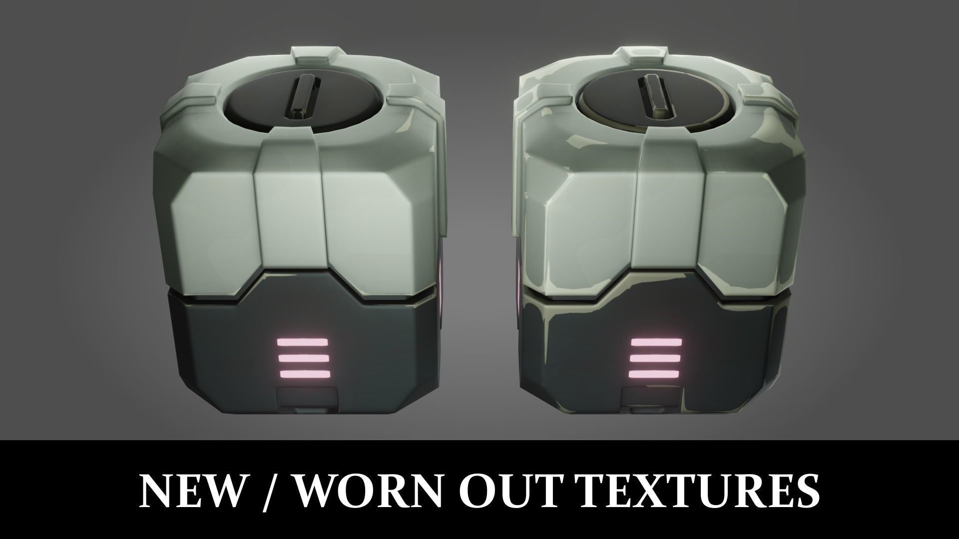 Stylized PBR Sci-Fi Crate Low-poly 3D model_4