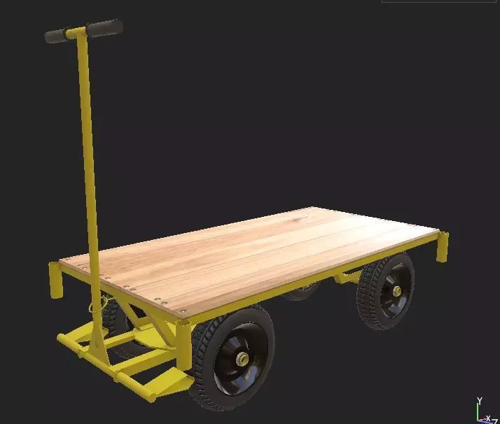 Carrinho de Transporte industrial Free 3D model_0
