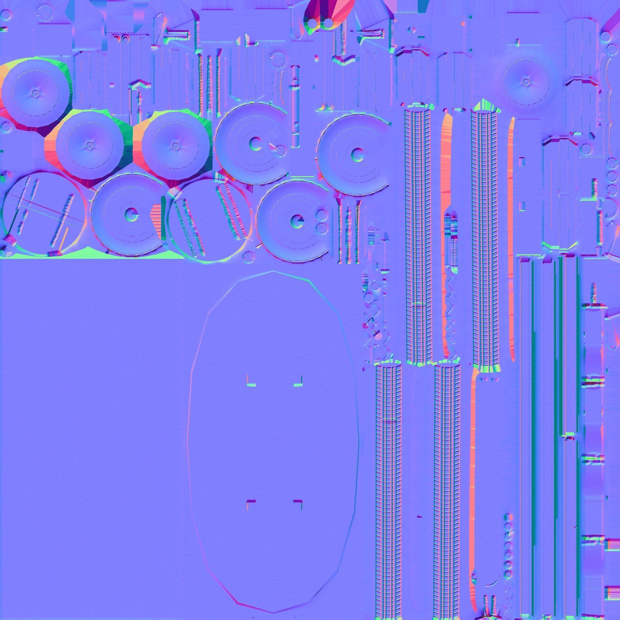 Carrinho de Transporte industrial Free 3D model_2