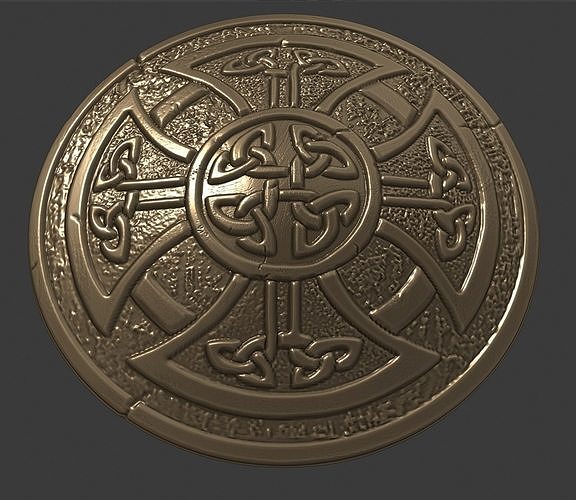 celtic shield 3d print model 3D print model