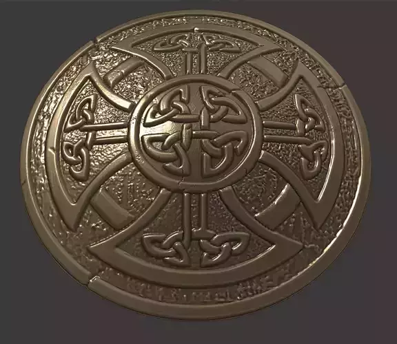 celtic shield 3d print model 3D print model