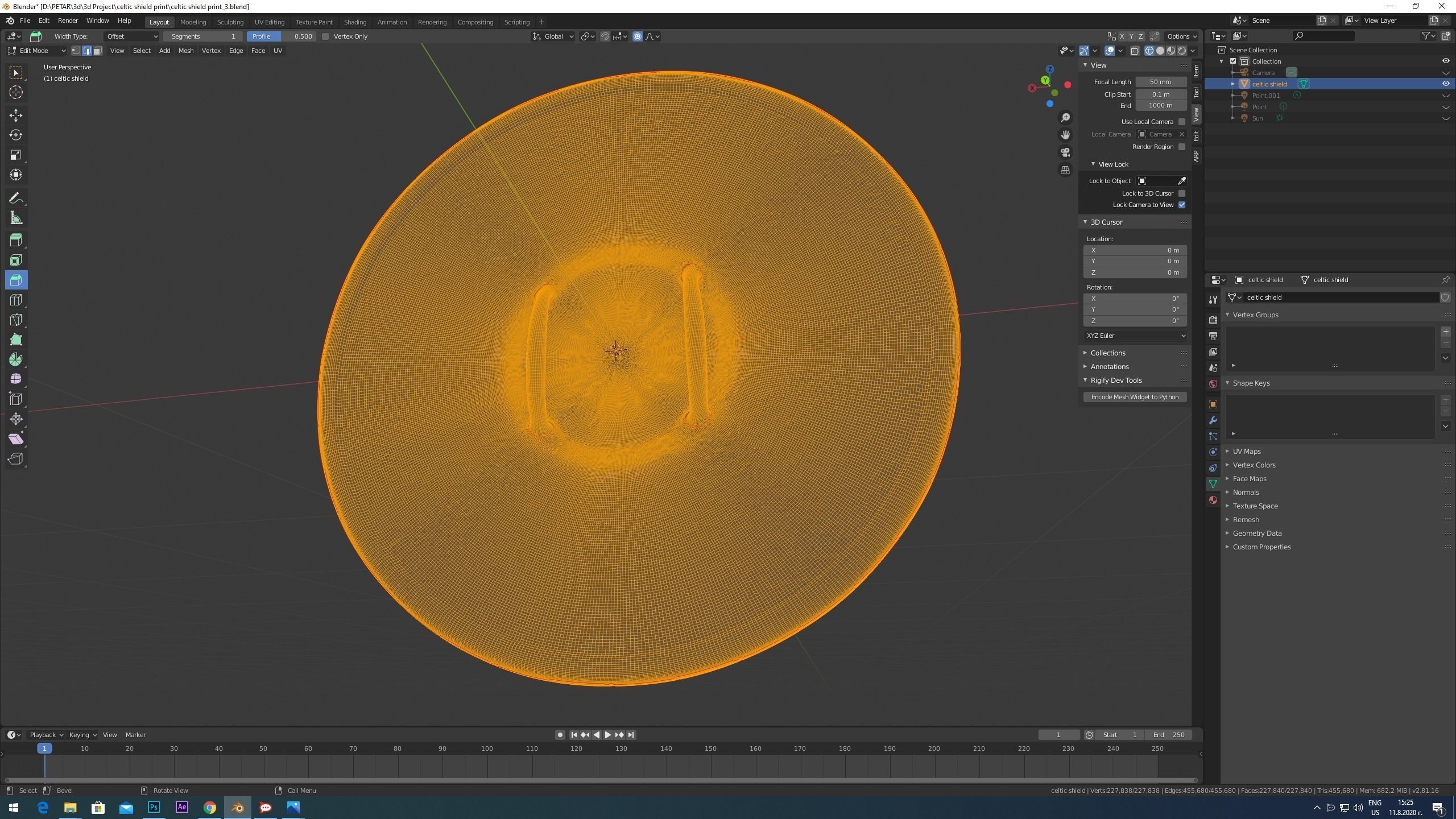 celtic shield 3d print model 3D print model_13