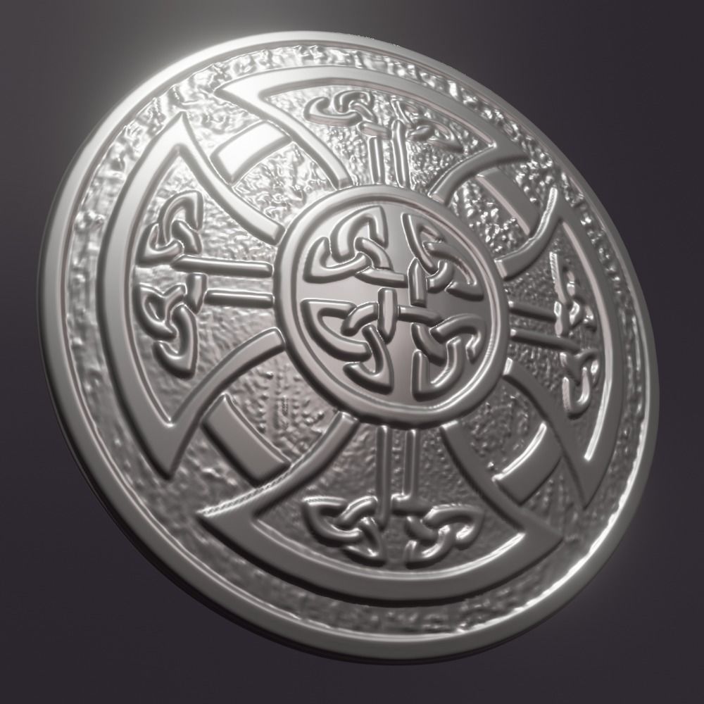 celtic shield 3d print model 3D print model_5