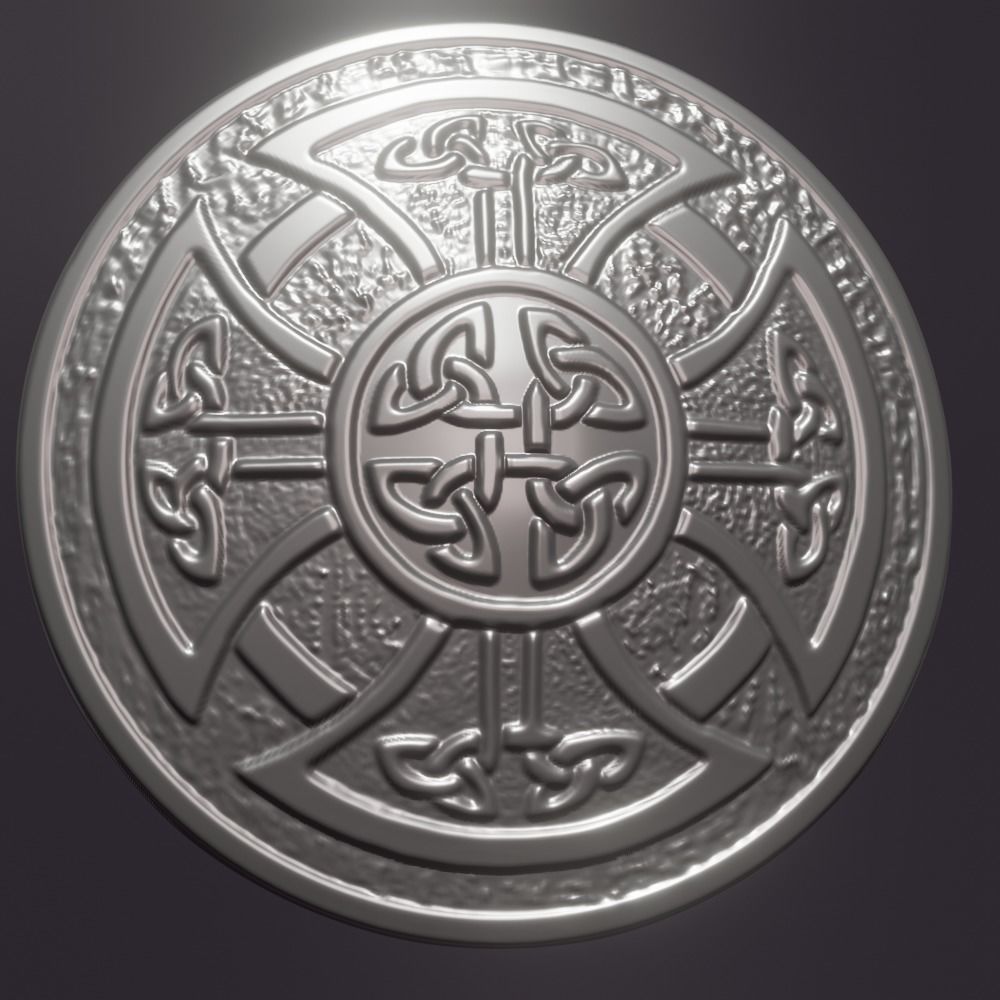 celtic shield 3d print model 3D print model_6