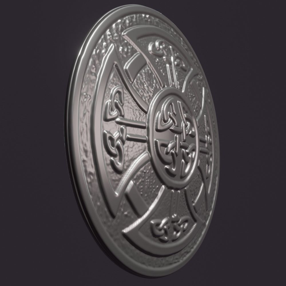 celtic shield 3d print model 3D print model_8