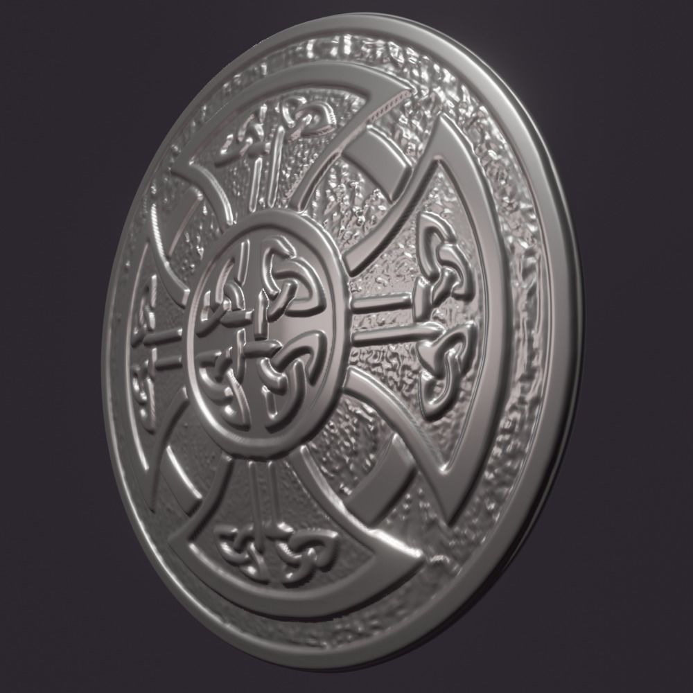 celtic shield 3d print model 3D print model_10