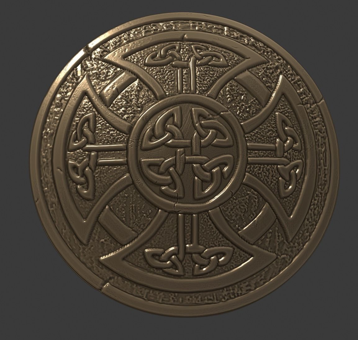 celtic shield 3d print model 3D print model_2