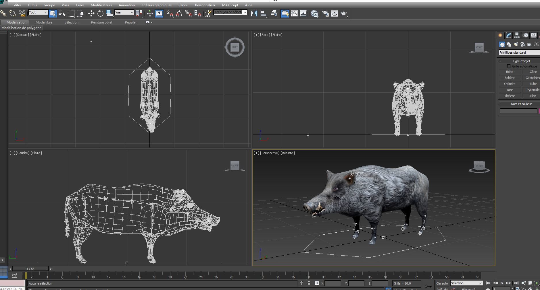 3D Wild Boar Rigged 3D Models Low-poly 3D model_20