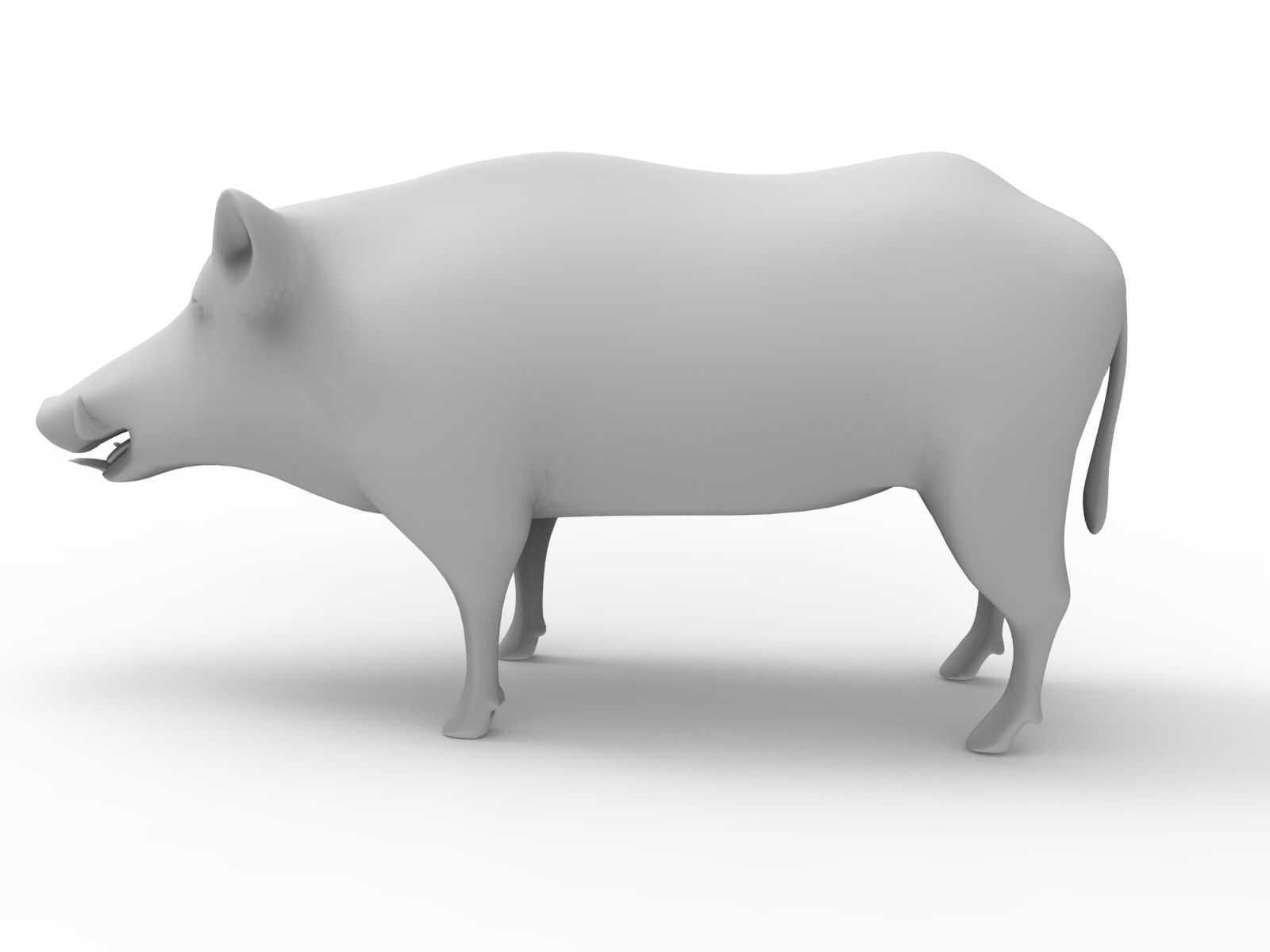 3D Wild Boar Rigged 3D Models Low-poly 3D model_16