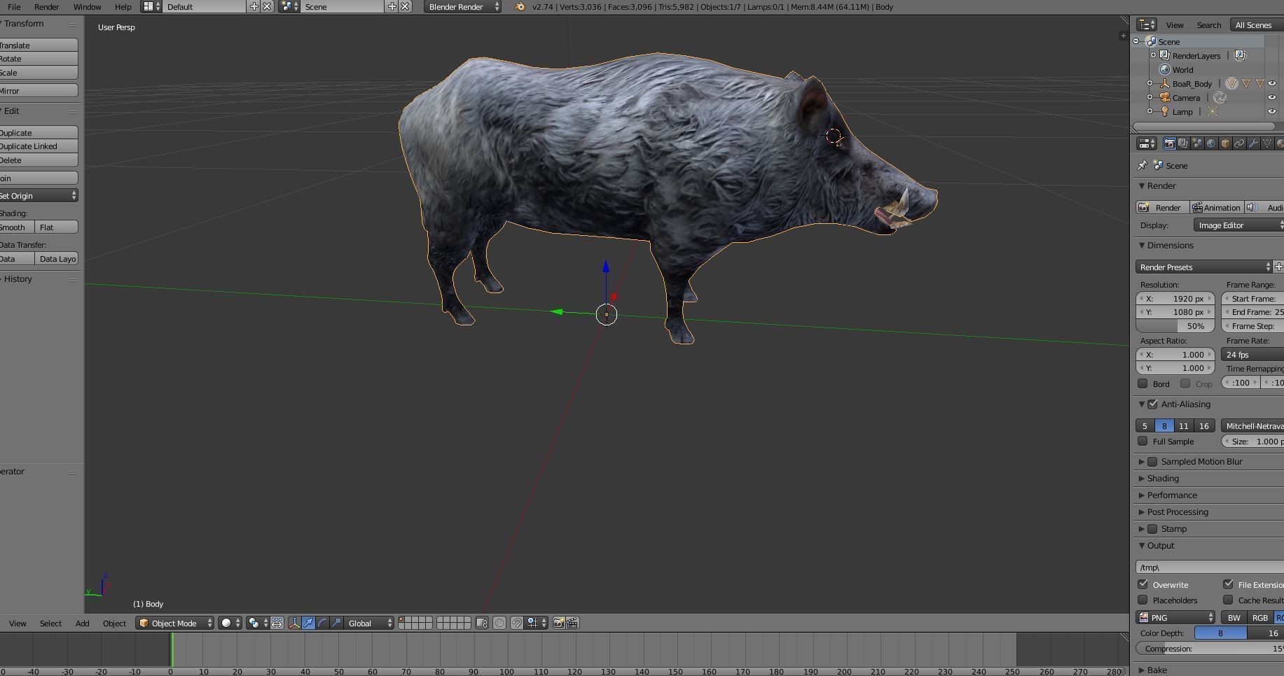 3D Wild Boar Rigged 3D Models Low-poly 3D model_19