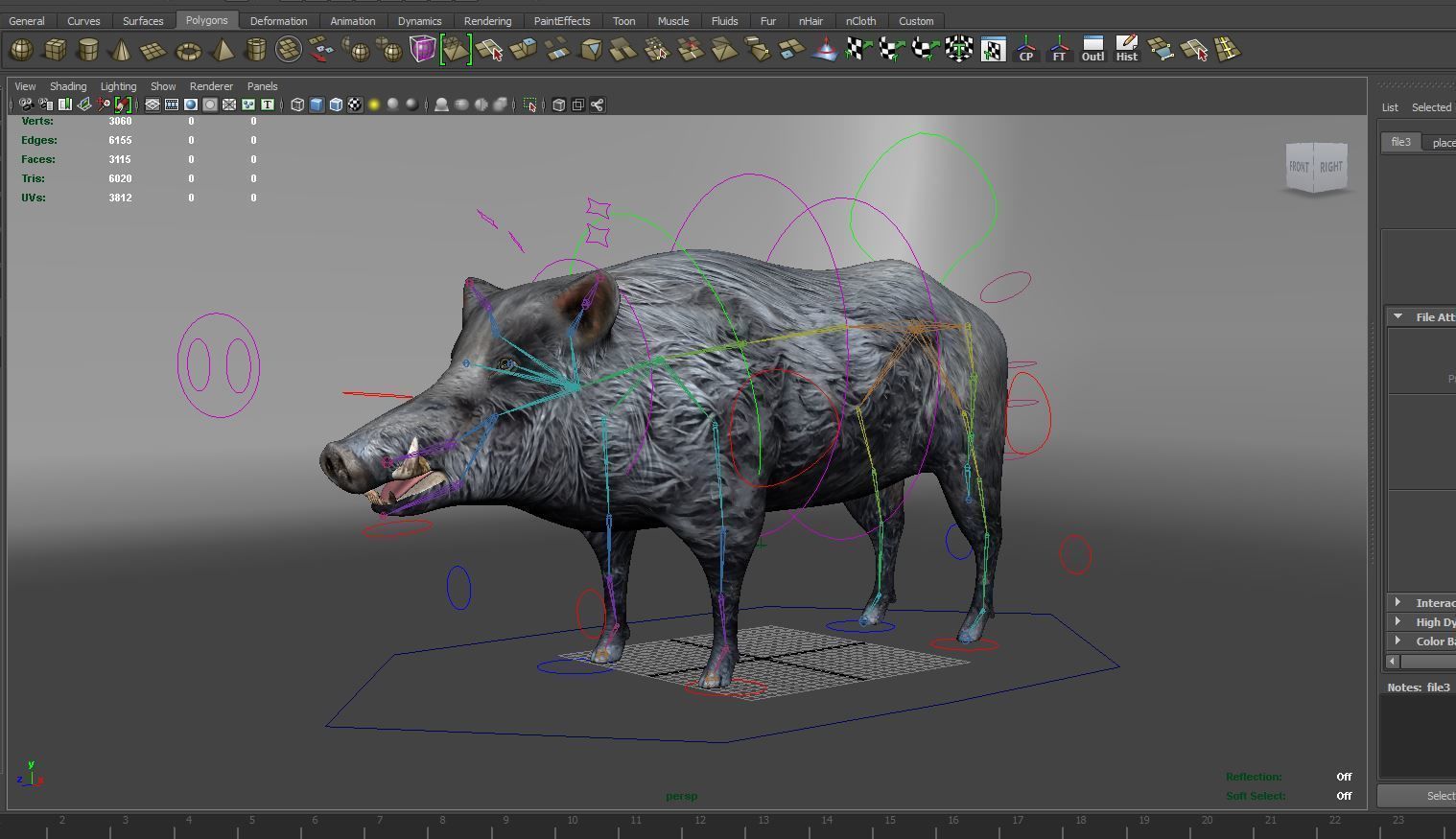3D Wild Boar Rigged 3D Models Low-poly 3D model_18