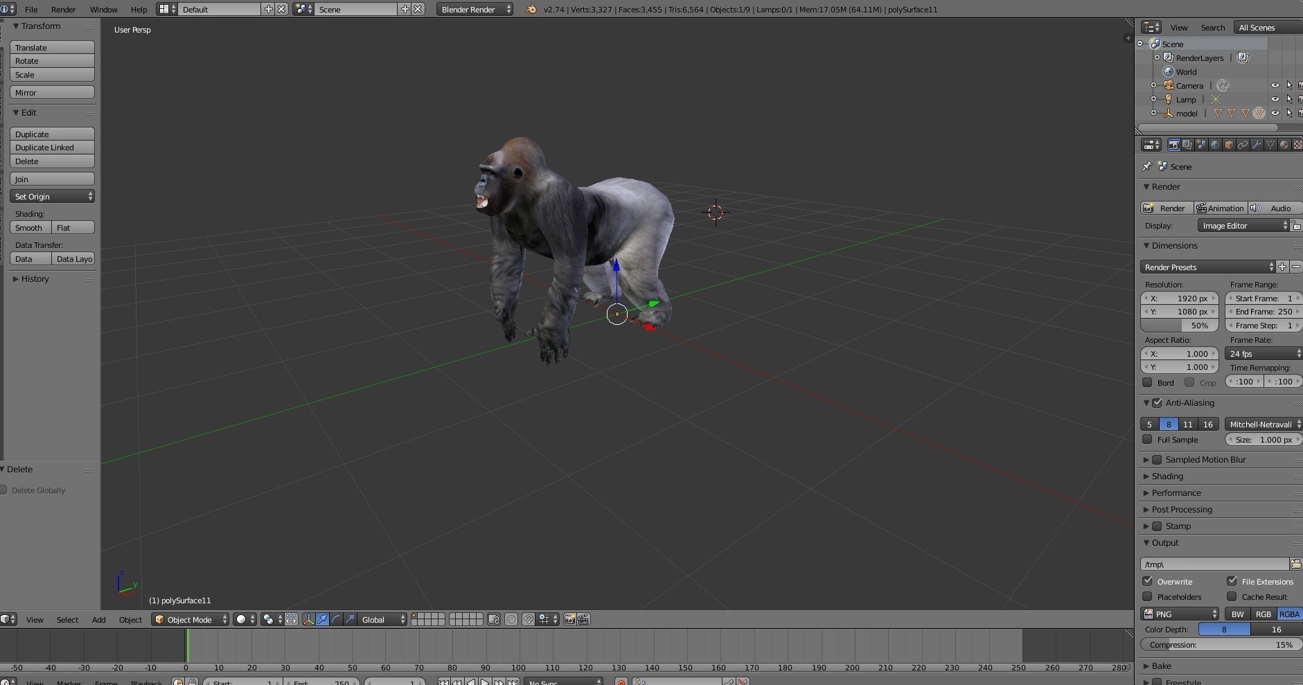  gorilla Rigged 3D Models game ready Low-poly 3D model_15