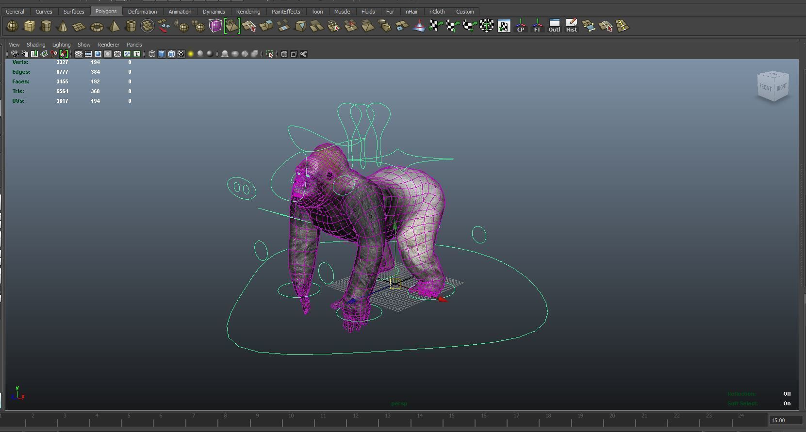  gorilla Rigged 3D Models game ready Low-poly 3D model_16
