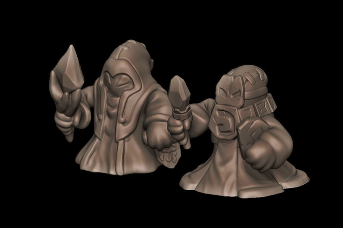 Blue and Red Caster Minions - League of Legends 3D print model