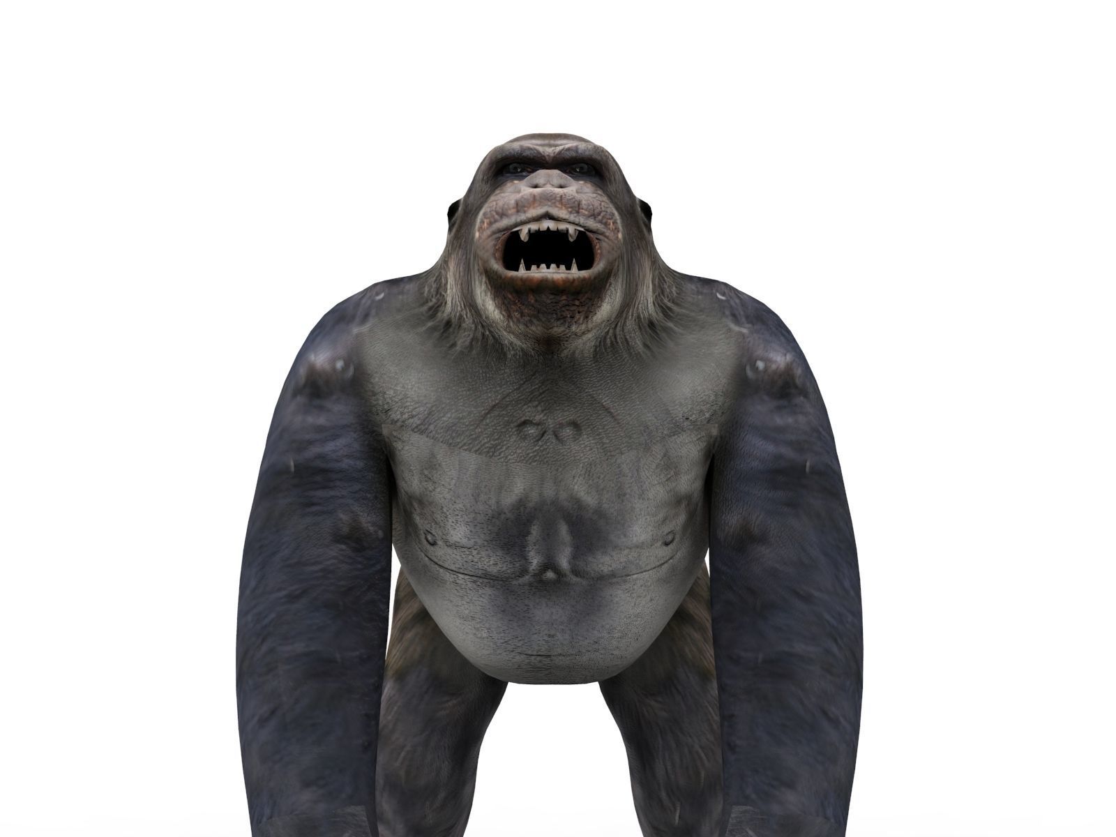 gorilla Rigged 3D Models game ready Low-poly 3D model_34