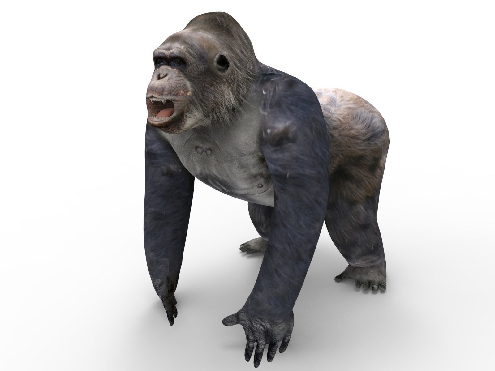 gorilla Rigged 3D Models game ready Low-poly 3D model_2