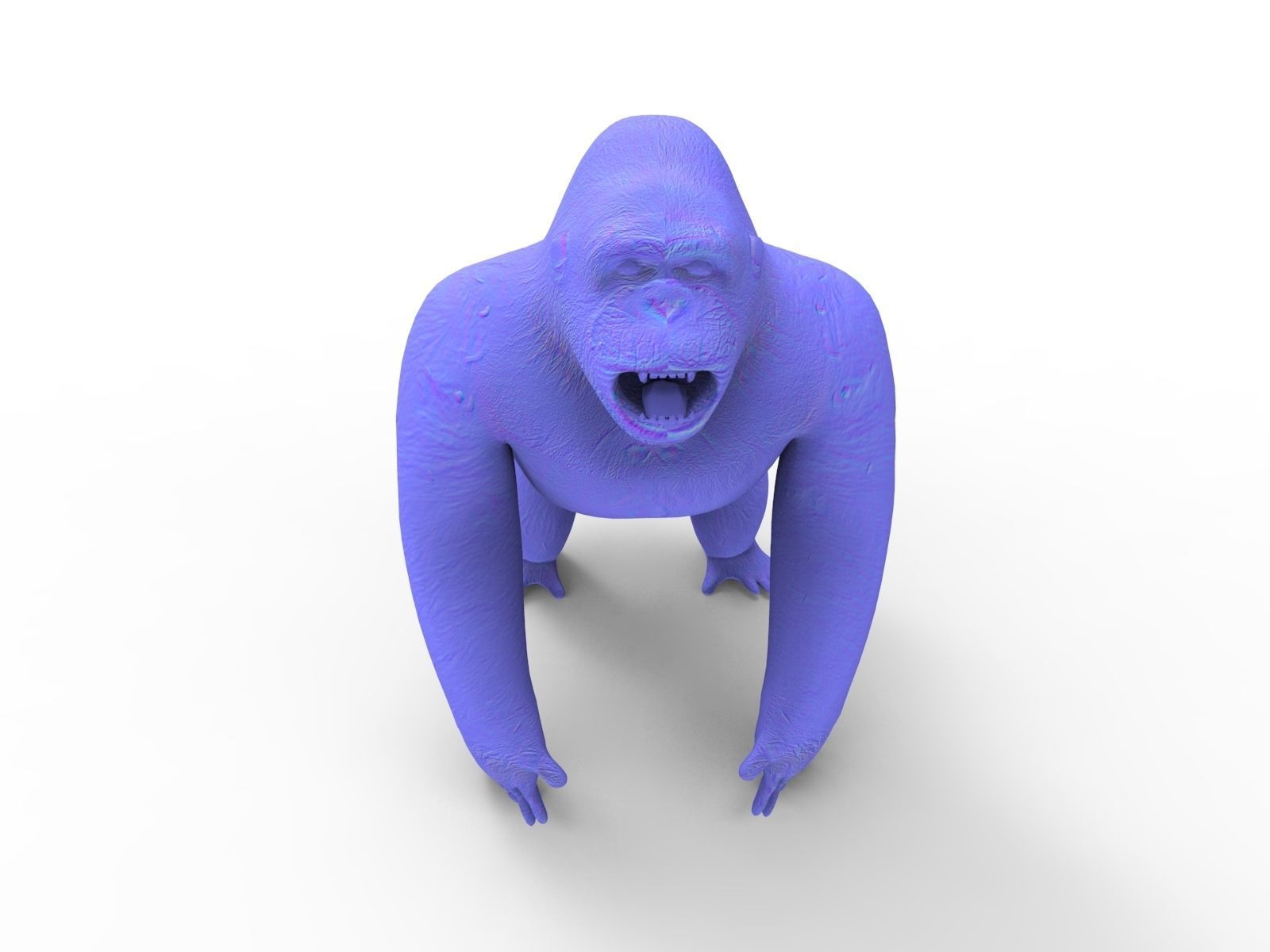 gorilla Rigged 3D Models game ready Low-poly 3D model_29