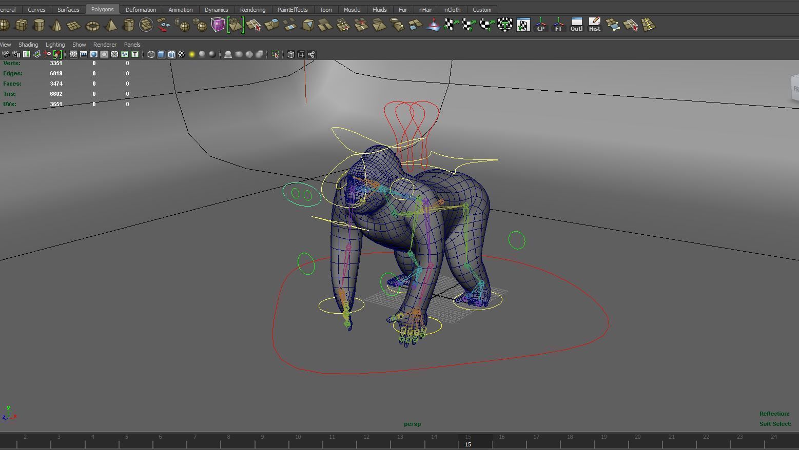 gorilla Rigged 3D Models game ready Low-poly 3D model_53