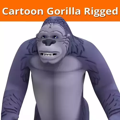 Cartoon gorilla Rigged 3D Models