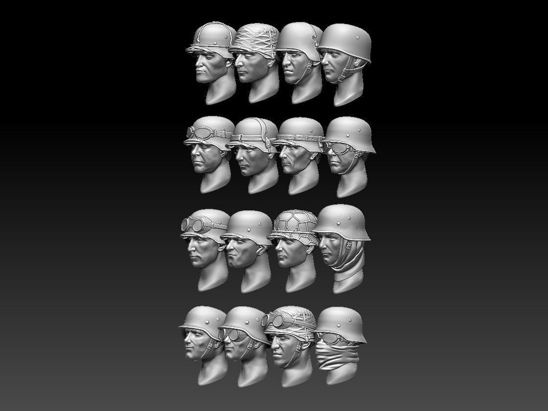 HEADS HELMETS 3D print model_92