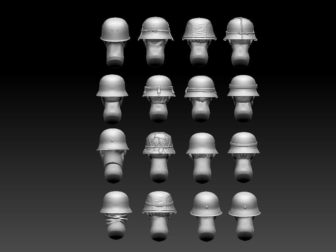 HEADS HELMETS 3D print model_17