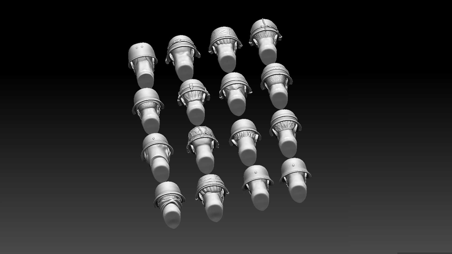 HEADS HELMETS 3D print model_95