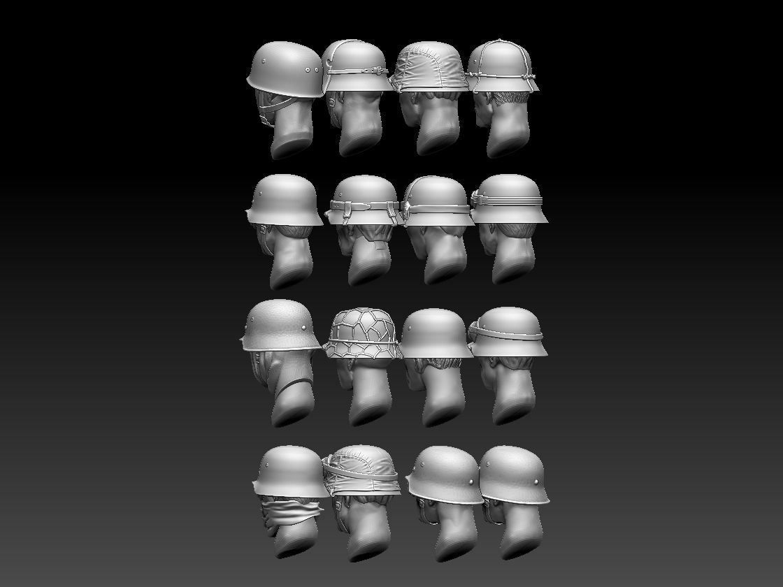 HEADS HELMETS 3D print model_31