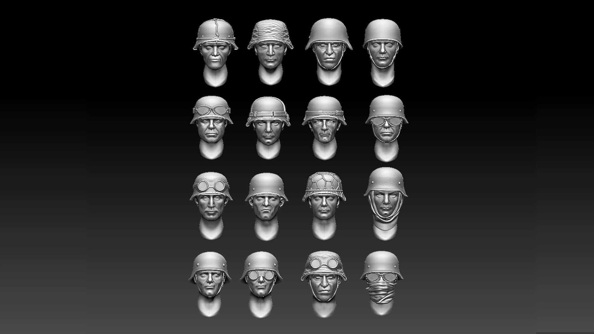 HEADS HELMETS 3D print model_68